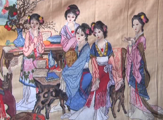 西峽縣農(nóng)家女李改月 630萬(wàn)針繡出《琴棋書畫》 西峽縣農(nóng)家女李改月 630萬(wàn)針繡出《琴棋書畫》