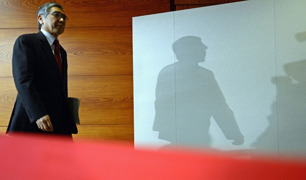 2013年4月4日，日本東京，日本央行行長黑田東彥。