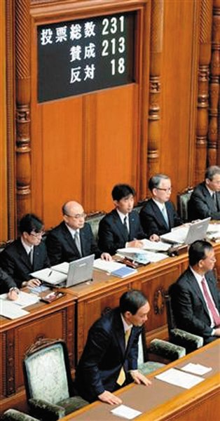 27日，日本國(guó)會(huì)參議院公布新建“國(guó)家安全保障會(huì)議”法案投票結(jié)果。