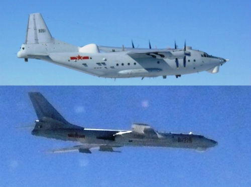 中國轟6運8編隊穿越島鏈 日戰(zhàn)機升空應對 中國轟6運8編隊穿越島鏈 日戰(zhàn)機升空應對