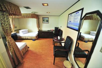 “椰香公主”號(hào)內(nèi)部設(shè)施。據(jù)記者了解，高端的豪華商務(wù)艙、特等艙、一等艙都被用于公務(wù)接待。 /CFP