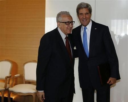 聯(lián)合國-阿盟敘利亞問題特使卜拉西米12日與克里進(jìn)行會談。