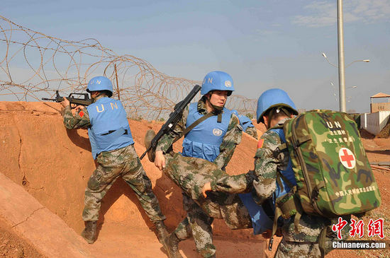 資料圖：中國維和部隊。
