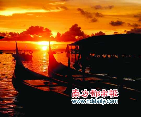 馬布村的日落。