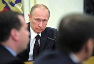 ▲3月21日，在俄羅斯首都莫斯科克里姆林宮，俄羅斯總統(tǒng)普京出席聯(lián)邦安全委員會會議。