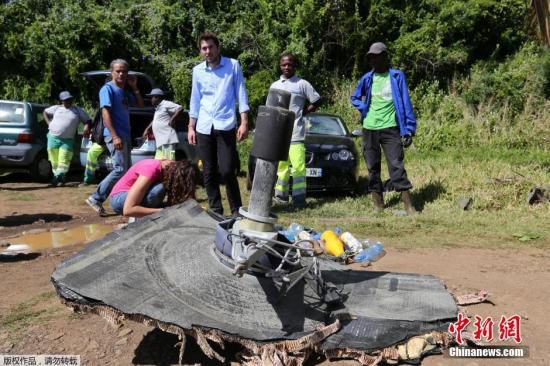 新發(fā)現(xiàn)的疑似馬航MH370殘骸。