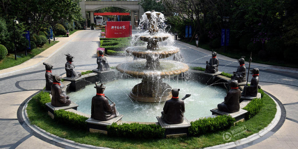 泰安一豪宅仿建十二生肖獸首銅像噴泉 泰安一豪宅仿建十二生肖獸首銅像噴泉