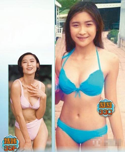 葉玉卿與女兒身材對比 葉玉卿與女兒身材對比
