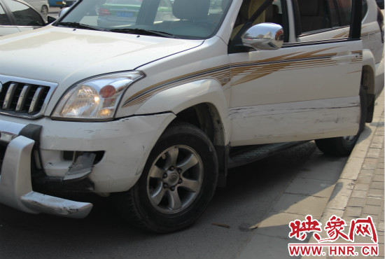 涉嫌酒駕的肇事車輛。