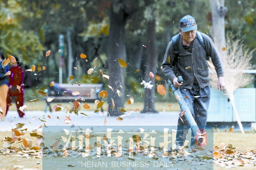 秋風(fēng)吹過，落葉滿地