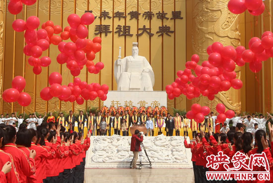 4月20日，乙未年黃帝故里拜祖大典進(jìn)行了彩排。