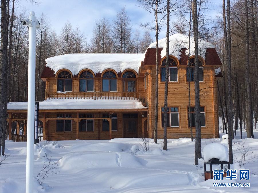 穗豐園里的高檔木制別墅（2013年12月8日攝）。新華社記者程子龍攝