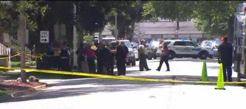 視頻截圖：雙方發(fā)生槍戰(zhàn)的居住區(qū)。