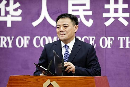 商務(wù)部發(fā)言人孫繼文。資料圖