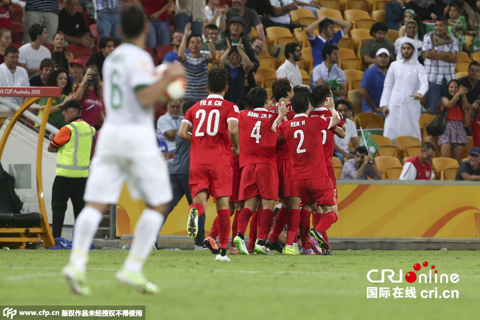 　中國(guó)隊(duì)?wèi)c祝進(jìn)球