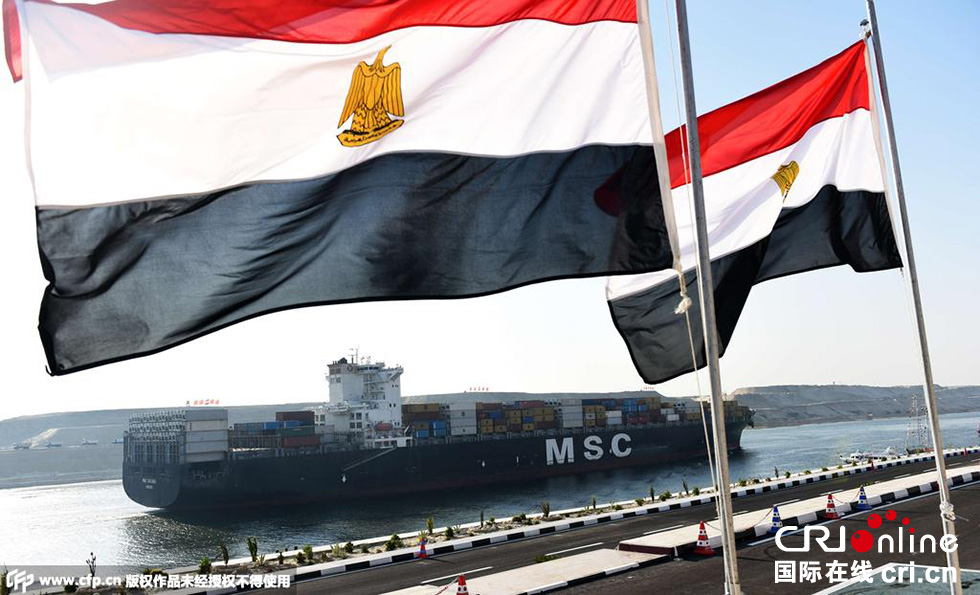 埃及伊斯梅利亞，埃及為新蘇伊士運河的開通舉行盛大的慶祝儀式。 圖片來源:CFP