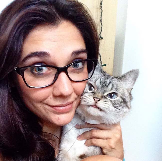 Loki和它的主人凱特的合照。