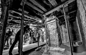 埃及首次向公眾開放的古埃及法老圖坦卡蒙乳母之墓內景。