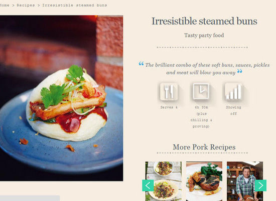 英國名廚奧利弗惹議，將臺灣刈包說成韓國街頭小吃，引發(fā)網友紛紛在下面留言抗議。（圖／翻攝自jamieoliver.com）