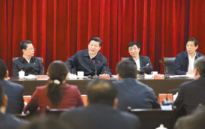 3月18日，習近平聽取蘭考縣教育實踐活動情況匯報，并發(fā)表重要講話。